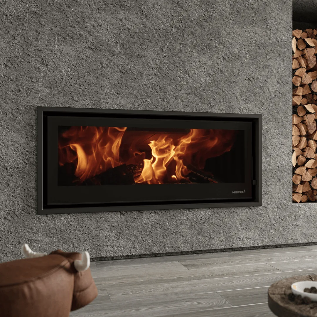Heeta 1200 Insert 25kW closed combustion insert fireplace — heats up to 600m³