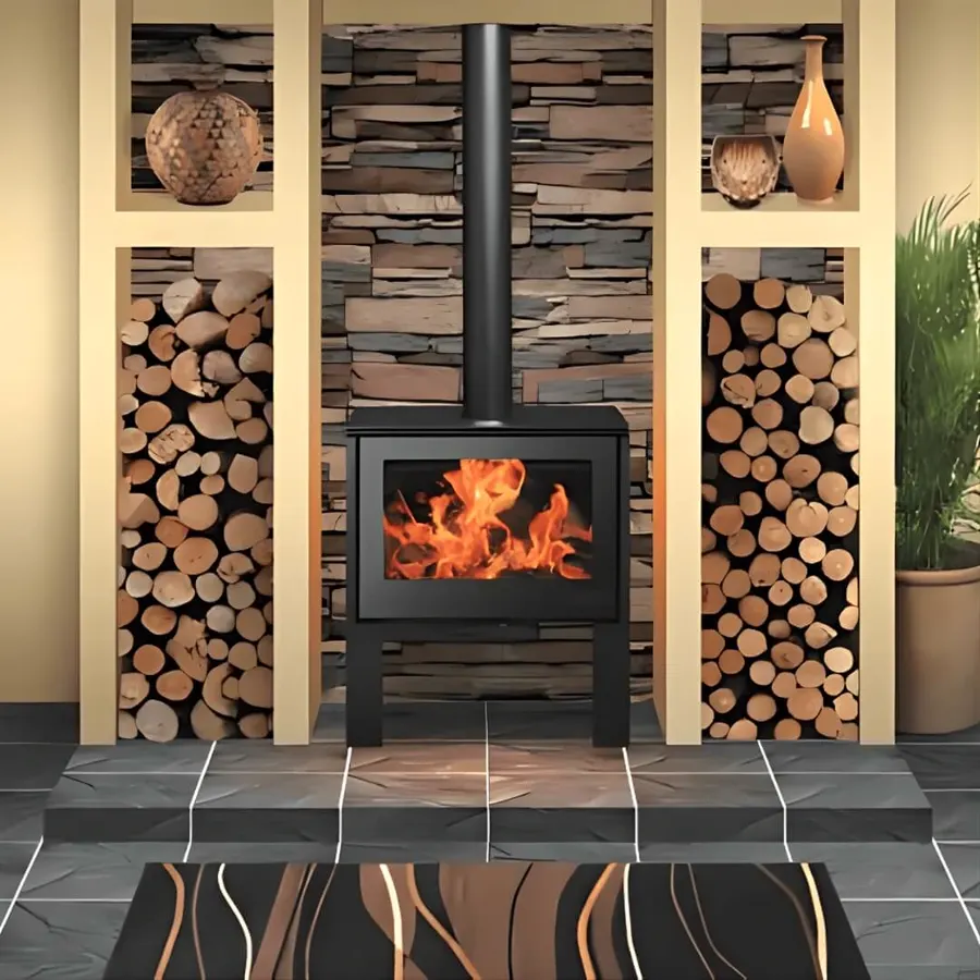 Infiniti 13kW premium South African wood fireplace — heats up to 300m³